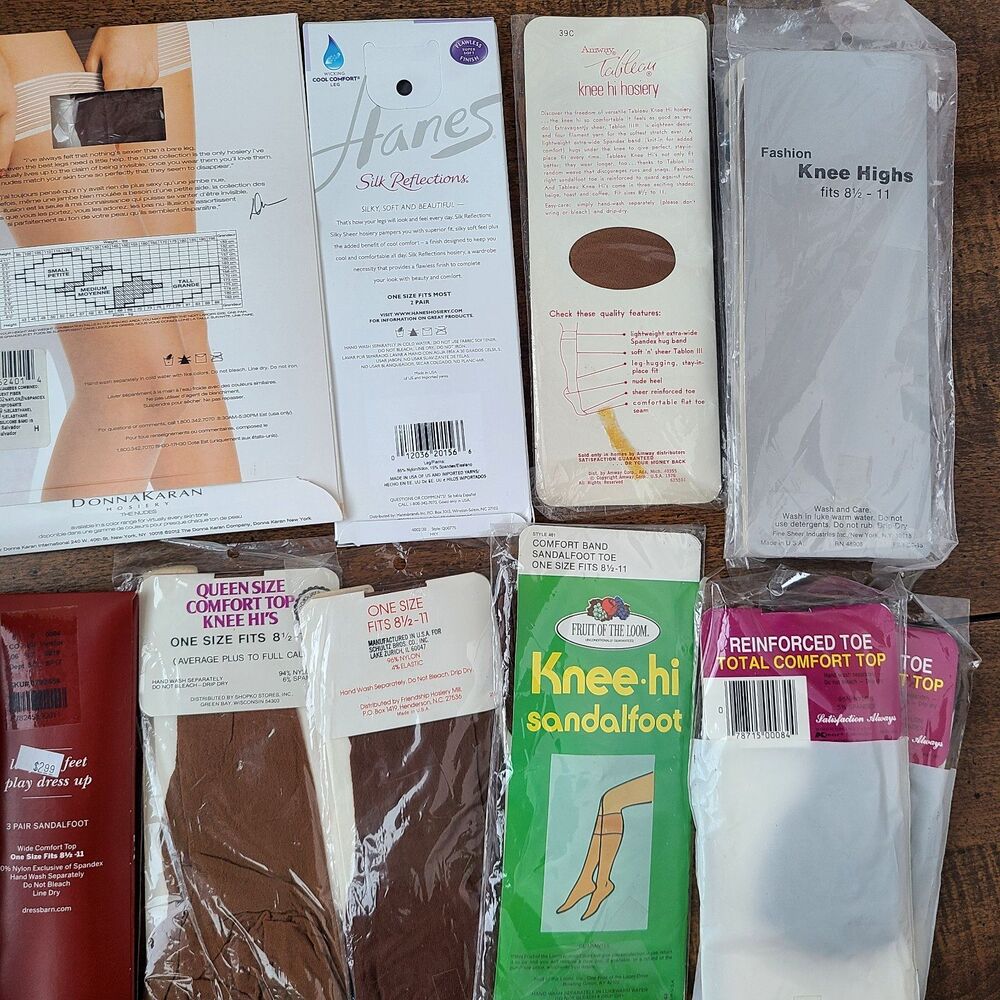 Lot of 26 Vintage Hosiery Nylons Pantyhose Thigh Knee High Mixed Brands & Sizes - Picture 10 of 11